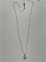 Collana Bliss Donna in Oro bianco Perla 0.03 Ct 20039862 - 20039862